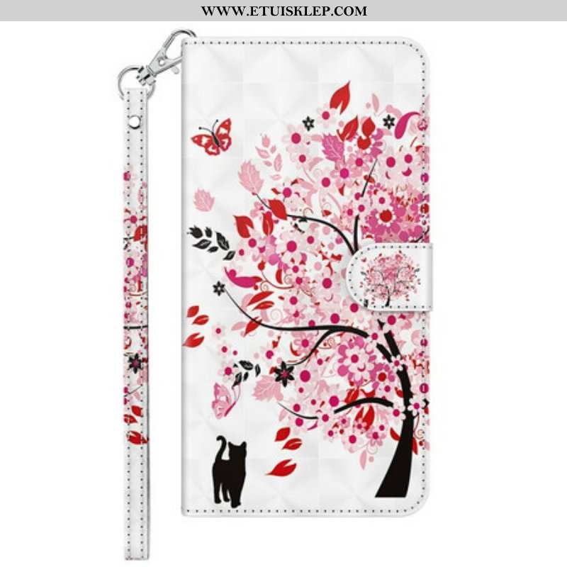 Etui Folio do Samsung Galaxy M12 / A12 Różowe Drzewo
